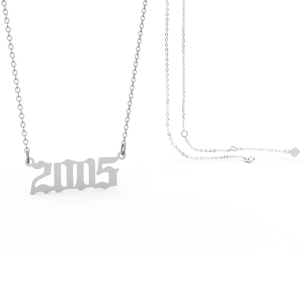 Retro Stainless Steel 28 Years Number Necklace