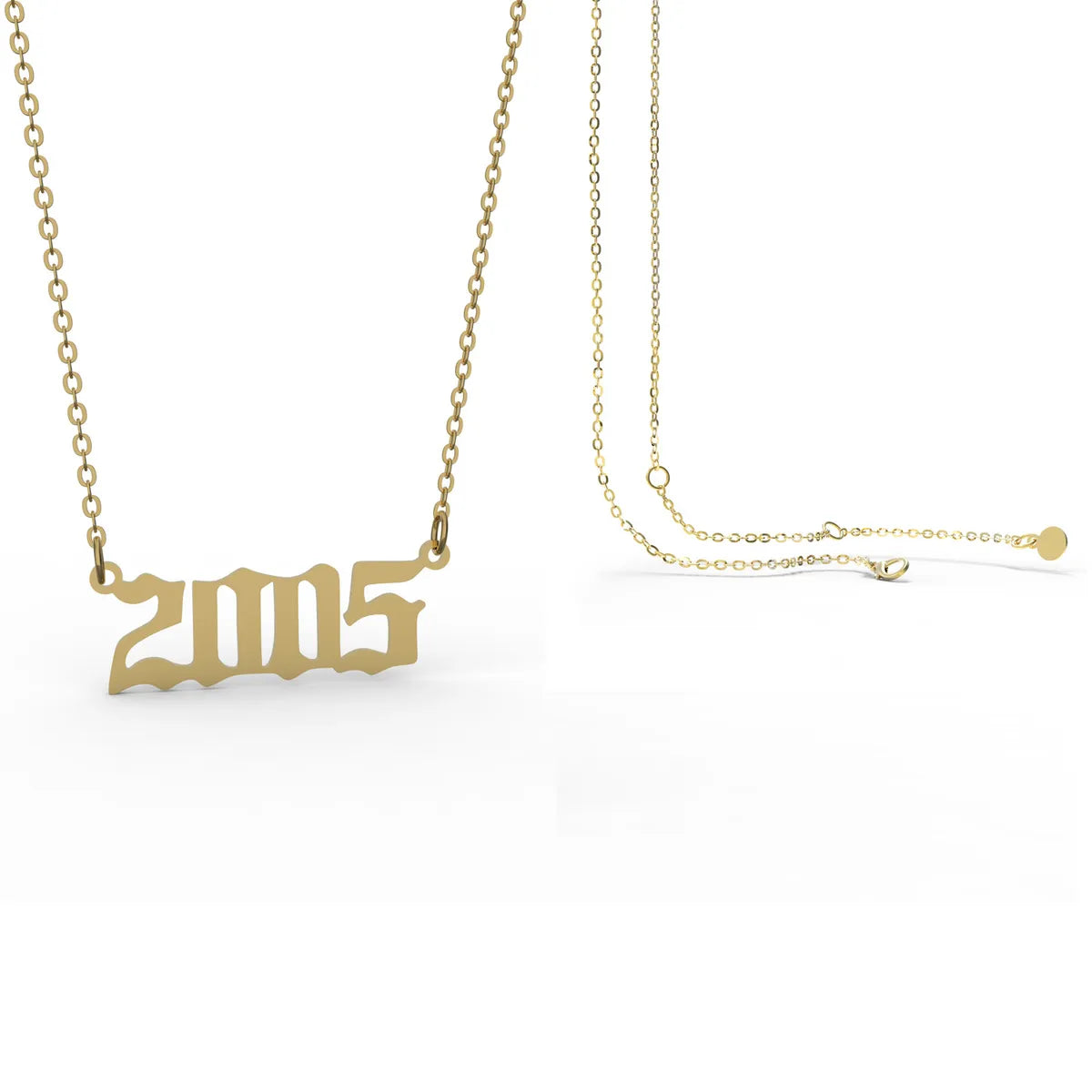 Retro Stainless Steel 28 Years Number Necklace