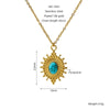 Retro 316L Stainless Steel And 316L Stainless Steel Necklace With Geometric Pendant And Electroplating Treatment For Women