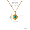 Retro 316L Stainless Steel And 316L Stainless Steel Necklace With Geometric Pendant And Electroplating Treatment For Women