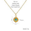 Retro 316L Stainless Steel And 316L Stainless Steel Necklace With Geometric Pendant And Electroplating Treatment For Women