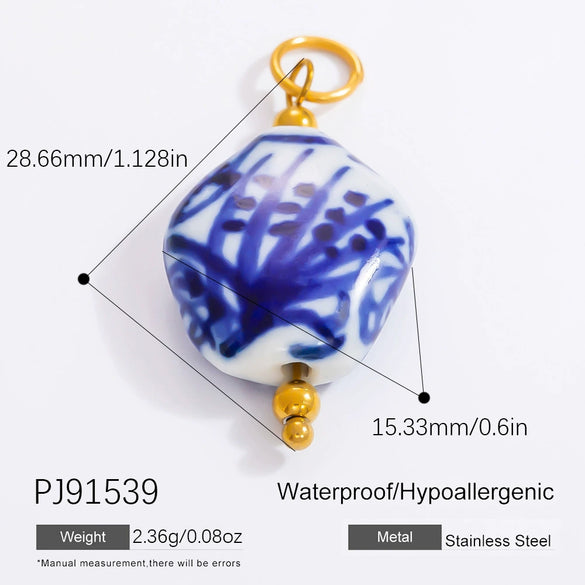 Retro Stainless Steel Handmade Jewelry Pendant With Electroplating