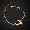 Retro Stainless Steel Letter Charm Bracelet For Women Electroplated Text Jewelry Wholesale
