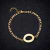 Retro Stainless Steel Letter Charm Bracelet For Women Electroplated Text Jewelry Wholesale