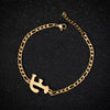 Retro Stainless Steel Letter Charm Bracelet For Women Electroplated Text Jewelry Wholesale