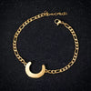 Retro Stainless Steel Letter Charm Bracelet For Women Electroplated Text Jewelry Wholesale