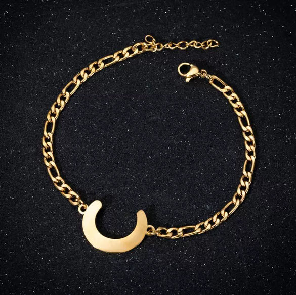 Retro Stainless Steel Letter Charm Bracelet For Women Electroplated Text Jewelry Wholesale