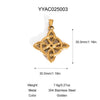 Retro Stainless Steel Pendant Jewelry With Cross And Star Pattern Vacuum Real Gold Electroplating In Pvd Furnace