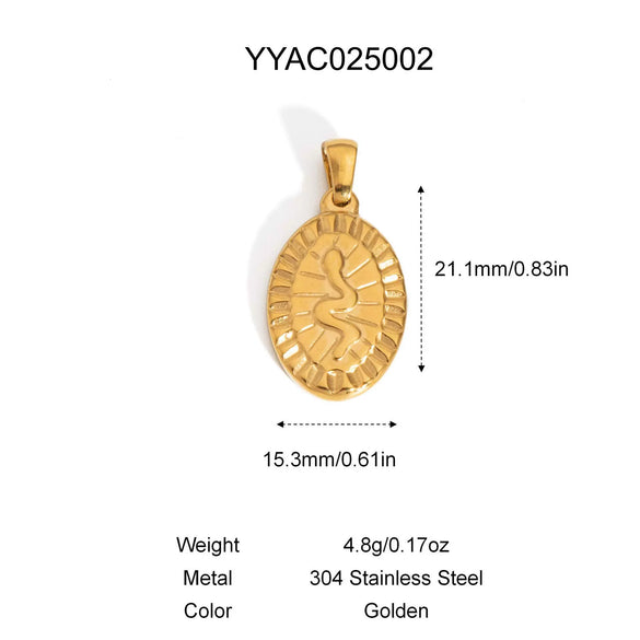 Retro Stainless Steel Pendant Jewelry With Cross And Star Pattern Vacuum Real Gold Electroplating In Pvd Furnace