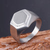 Retro Stainless Steel Prism Ring For Men And Women Electroplated Titanium Steel Fashion Statement Band
