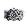 Retro Stainless Steel Signet Ring With Polished Pattern Design For Men And Women