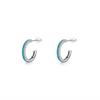 Retro Star Round Turquoise S925 Sterling Silver Electroplated Women's Earrings