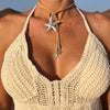 Retro Starfish Pu Leather Alloy Plating Women'S Pendant Necklace