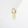 Retro 925 Sterling Silver Earrings With 18K Gold Electroplated Simple Niche Design Unisex