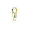 Retro 925 Sterling Silver Earrings With 18K Gold Electroplated Simple Niche Design Unisex