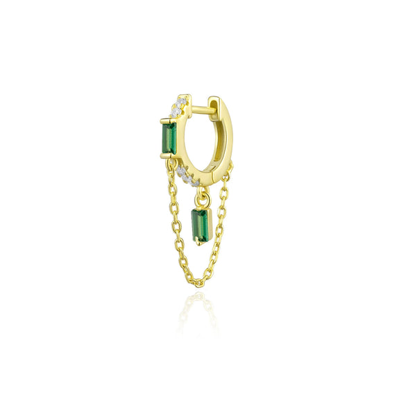 Retro 925 Sterling Silver Earrings With 18K Gold Electroplated Simple Niche Design Unisex