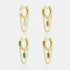 Retro 925 Sterling Silver Earrings With 18K Gold Electroplated Simple Niche Design Unisex