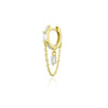 Retro 925 Sterling Silver Earrings With 18K Gold Electroplated Simple Niche Design Unisex