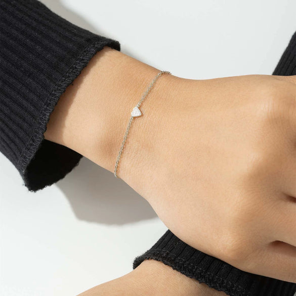 Retro 925 Sterling Silver Heart Shaped Women's Bracelet With Multi Adjustable Buckle Geometric Pattern Platinum Or 18K Gold Electroplating And Zircon Inlay