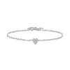 Retro 925 Sterling Silver Heart Shaped Women's Bracelet With Multi Adjustable Buckle Geometric Pattern Platinum Or 18K Gold Electroplating And Zircon Inlay