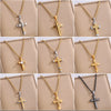 Retro Streetwear Cross Titanium Steel Plating Men'S Pendant Necklace