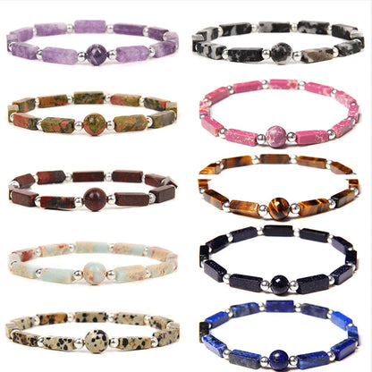 Retro Streetwear Geometric Natural Stone Bracelets