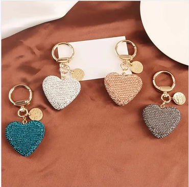 Retro Streetwear Heart Shape Alloy Women'S Bag Pendant Keychain