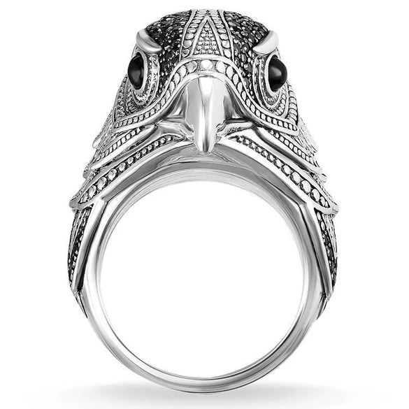 Retro Style Alloy Eagle Ring For Men With Electroplating Treatment