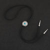 Retro Style Alloy Woolen Chain With Petal Gemstone Electroplated Bolo Tie For Men And Women