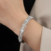 Retro Style Blue Turquoise Inlaid Zircon Buckle Hollow Bracelet Titanium Steel Gold Plated Electroplated