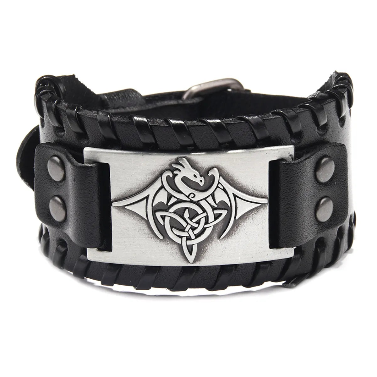 Retro Style Flying Dragon Totem Leather Bracelet