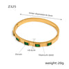 Retro Style 18K Gold Plated Titanium Steel Bracelet For Women With Electroplating And Inlaid Zircon
