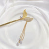 Retro Style Metal Handmade Fishtail Pearl Rhinestone Tassel Hairpin Hair Accessories