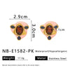 Retro Style Stainless Steel 18K Geometric Irregular Round Exaggerated Multicolor Waterproof Earrings For Women With Furnace Vacuum Plating