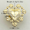 Retro Style Stainless Steel Love Flower Ring With Electroplating