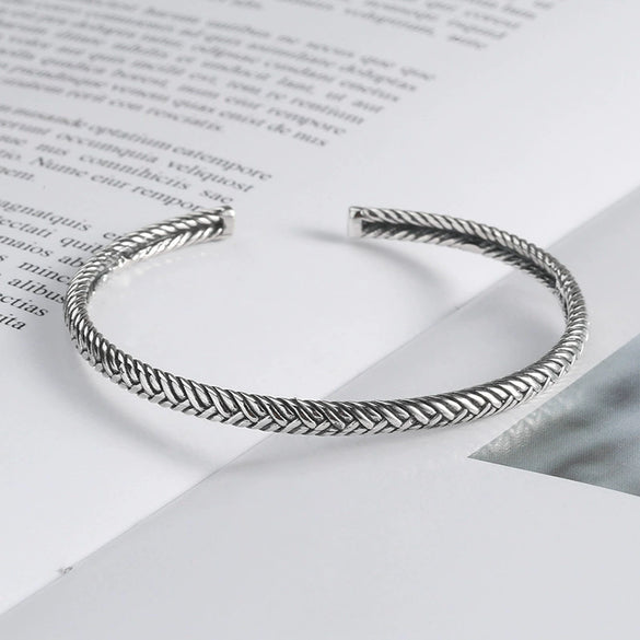Retro Style 925 Sterling Silver Bracelet For Women Simple Temperament All Match Chain Jewelry