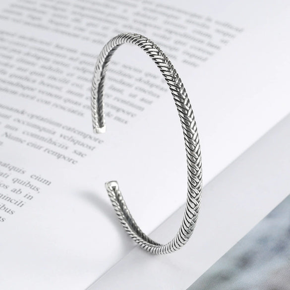 Retro Style 925 Sterling Silver Bracelet For Women Simple Temperament All Match Chain Jewelry