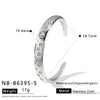 Retro Sun And Moon Open Bracelet With Diamond Accents Gold Plated Stainless Steel Star Jewelry For Women