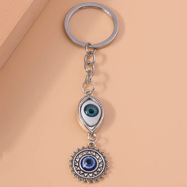 Retro Sun Eye Alloy Bag Pendant Keychain