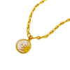 Retro Sun Star Moon Stainless Steel Gold Plated Pendant Necklace 1 Piece