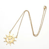 Titanium Steel Retro Plating Sun Necklace