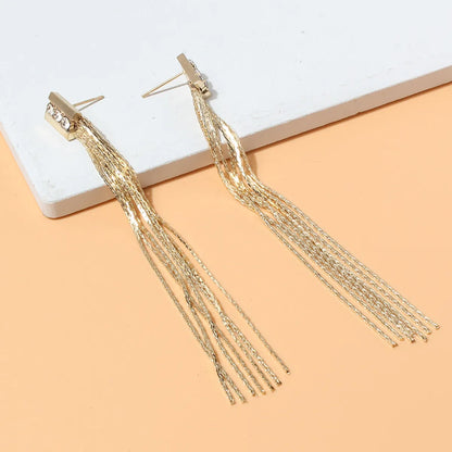 Retro Tassel Alloy Plating Women's Dangling Earrings 1 Pair