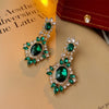 1 Pair Retro Tassel Flower Plating Inlay Alloy Artificial Pearls Rhinestones Drop Earrings