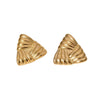 Retro Temperament Niche Geometric Triangle Stainless Steel Ear Stud Earrings With Electroplating