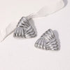 Retro Temperament Niche Geometric Triangle Stainless Steel Ear Stud Earrings With Electroplating