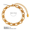 Retro 316L Stainless Steel Bracelet And Clavicle Chain With Plant Flower Pattern And Electroplating Treatment For Unisex