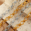 Retro 316L Stainless Steel Bracelet And Clavicle Chain With Plant Flower Pattern And Electroplating Treatment For Unisex