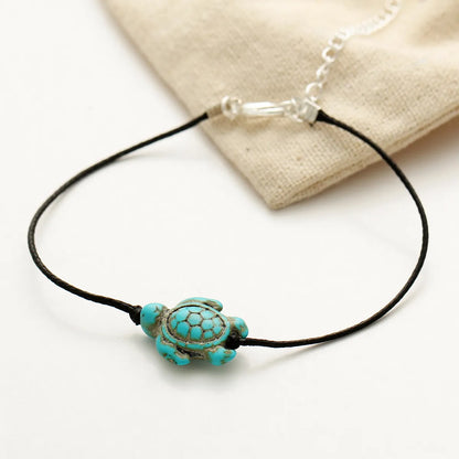 Retro Tortoise Turquoise Women'S Anklet