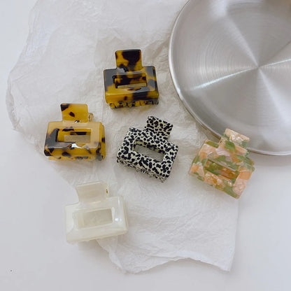 Retro Tortoiseshell Mini Square Hair Clip