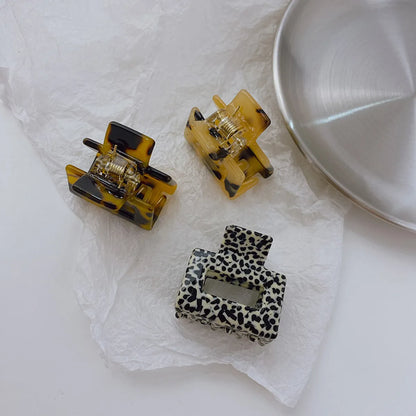 Retro Tortoiseshell Mini Square Hair Clip